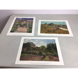 Monet Pissarro Van Gogh Prints Lot of 3